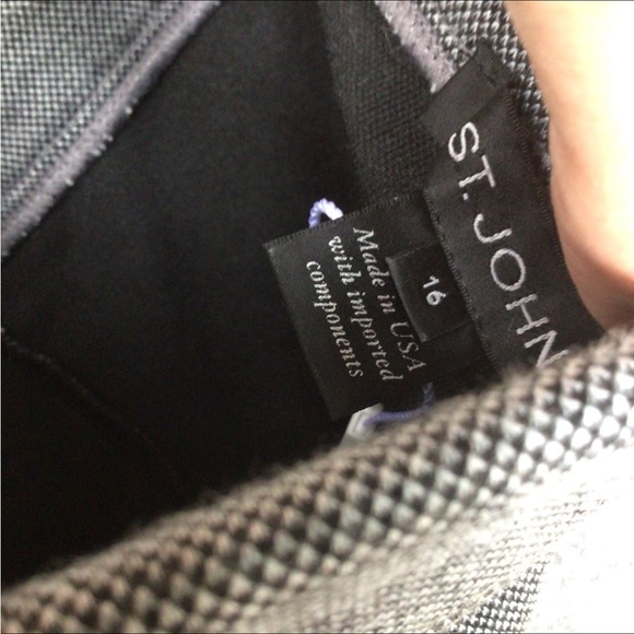 StJohn BNWT Grey Melange Zipper Ankle Pants (Size 16) $695+ MADE IN USA! - Picture 11 of 13